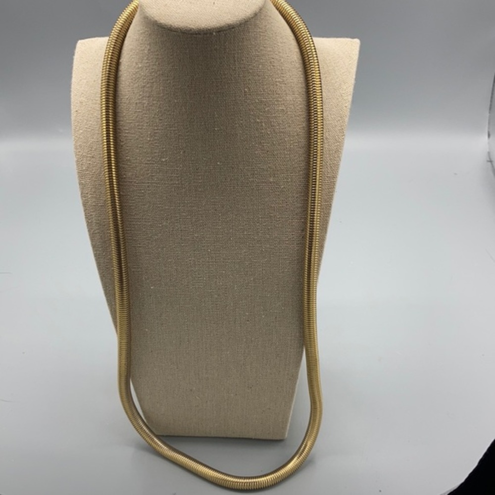 Vintage Monet Goldtone Thick Long Necklace 30"